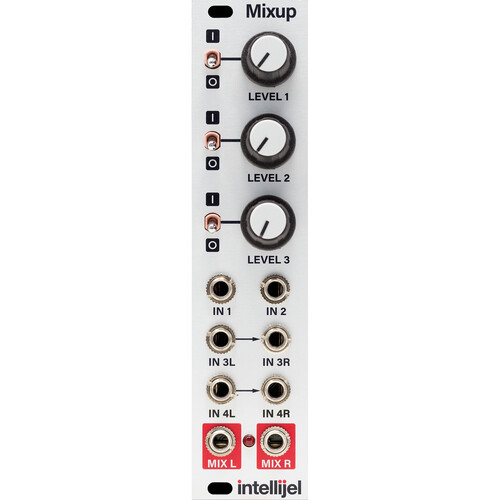 intellijel Mixup Chainable Mono/Stereo Audio Utility Mixer Eurorack Module (6 HP)