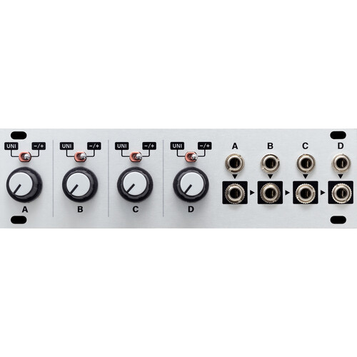 intellijel Quadratt 1U Quad Attenuator Attenuverter Mixer and DC Voltage Source Eurorack Module