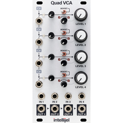 intellijel Quad VCA and Cascaded Mixer Eurorack Module (12 HP)