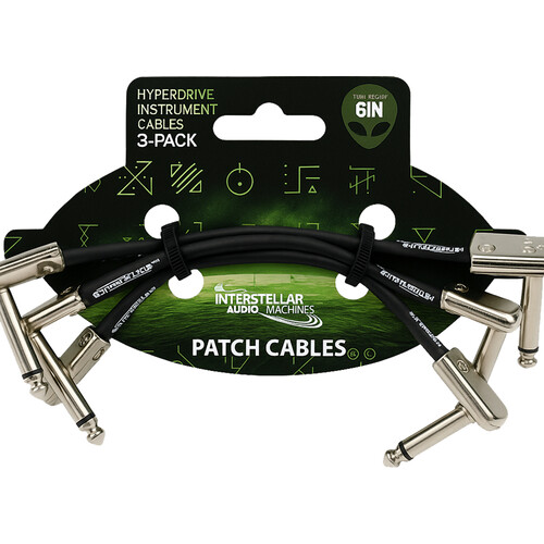 Interstellar Audio Machines Hyperdrive Premium Instrument Patch Cables Right-Angle 1/4