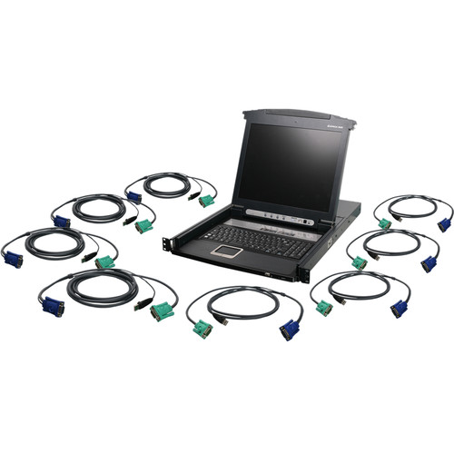 IOGEAR 8-Port LCD Combo KVM Switch with