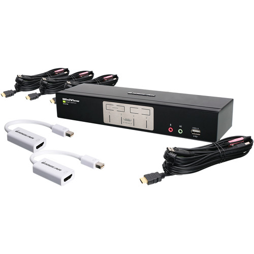 IOGEAR 4Port HDMI KVMP Switch with Mini GCS1794MDPKIT B&H Photo