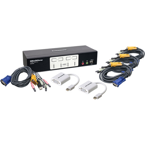 IOGEAR Miniview KVM Switch Kit with Mini GCS1804MDPKIT B&H Photo