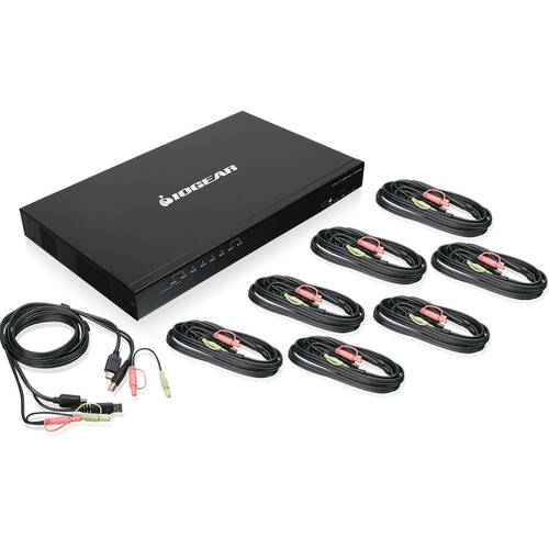 IOGEAR 8Port USB HDMI KVMP Switch with 8 KVM Cable GCS1808HKITU