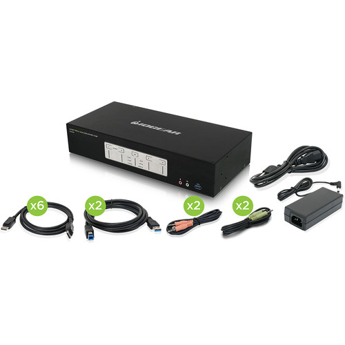 IOGEAR 4-Port 4K Triple View DisplayPort