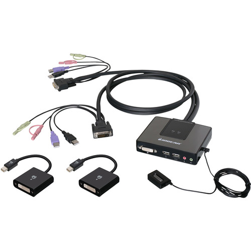 IOGEAR 2Port DualLink DVI Cable KVM with Audio Kit