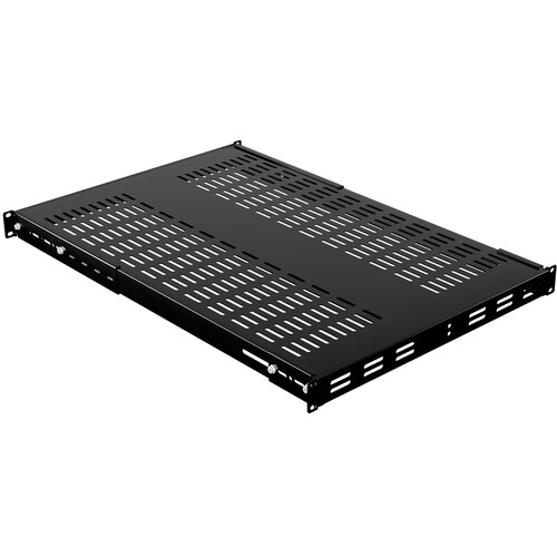 IOGEAR Heavy Duty Vented Adjustable Depth Fixed Rack Shelf (1 RU 19.5 to 27.6