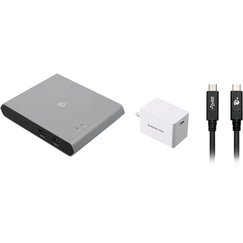 IOGEAR Access Pro 2-Port USB-C KVM Switch with Power Adapter Kit
