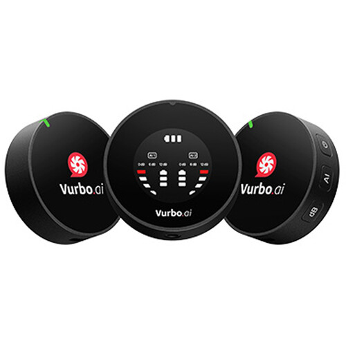IPEVO AI Duo 2-Person Wireless Microphone System with Vurbo.ai Advanced-10Hr AI Software