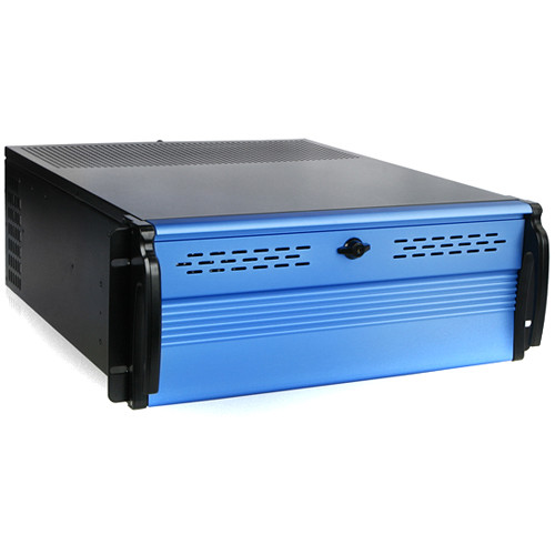 iStarUSA D2-400-7-BLUE D Storm Compact Stylish Chassis with BPU-340SATA-BLUE Hot-Swap Drives Cage (4 RU)