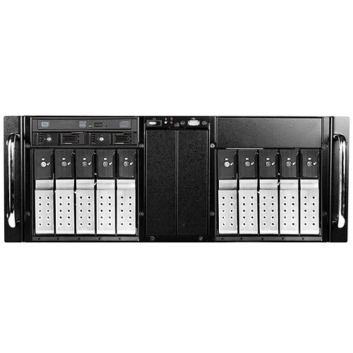 iStarUSA D410-DE10SL-25TU 10-Bay Trayless USB 3.1 Gen 1 ODD Rackmount Storage Server (Silver)