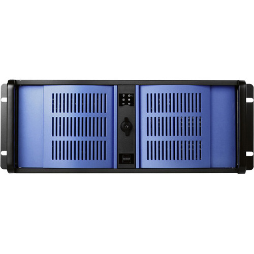 iStarUSA D Storm Series 4 RU Compact Stylish Rackmountable Chassis (Blue Bezel)