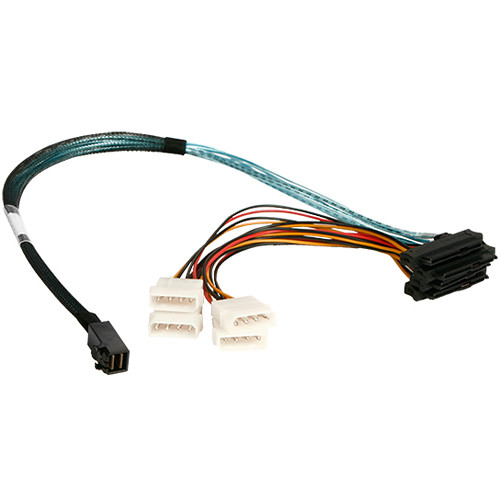 iStarUSA HD miniSAS SFF-8643 to 4x SFF-8482 Cable (19.7