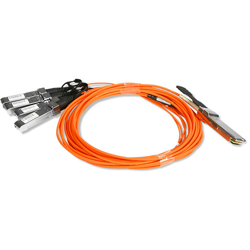iStarUSA 40 Gb/s QSFP+ to 4x SFP+ Active Optical Split Cable (Orange 16.4')