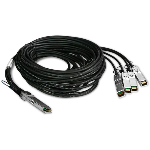 iStarUSA 40 Gb/s QSFP+ to 4x SFP+ Copper Twinax Split Cable (Black 16.4')