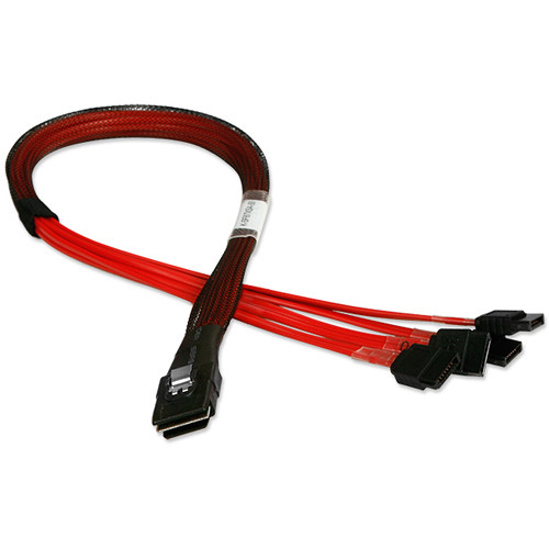 iStarUSA miniSAS SFF-8087 to 4x SATA Forward Breakout Cable (19.7