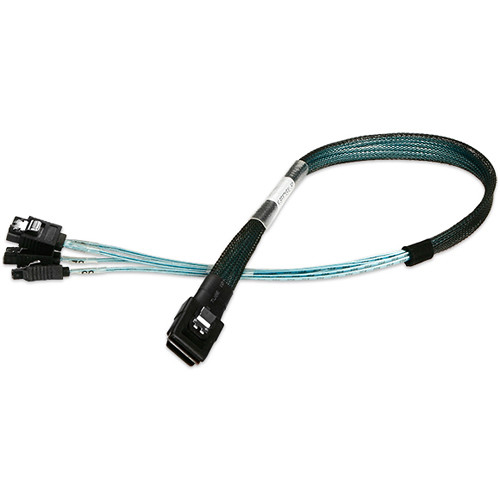 iStarUSA miniSAS SFF-8087 to 4x SATA with Latch Forward Breakout Cable (19.7