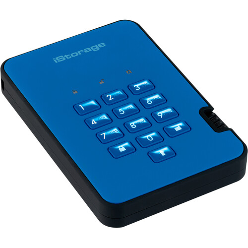 Istorage 16TB diskAshur2 USB 3.2 Gen1 Encrypted Portable SSD (Blue)