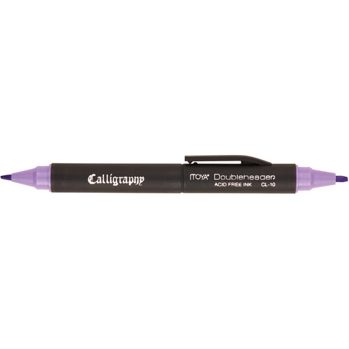 Itoya Doubleheader Calligraphy Marker (Purple Blister Packaging)