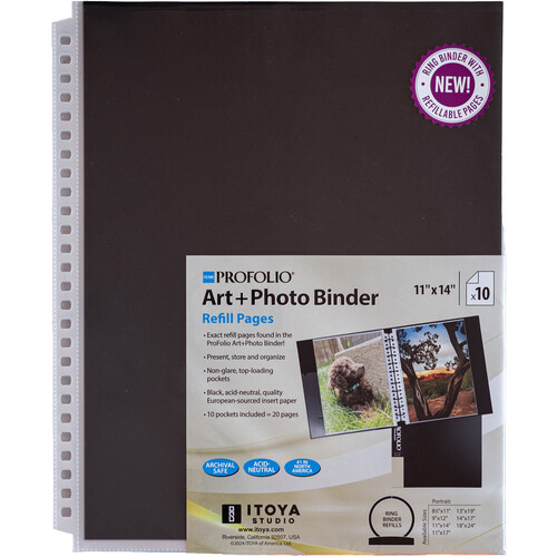Itoya Profolio Art and Photo Refill Pages (11 x 14