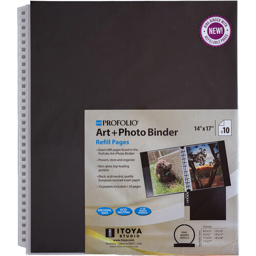 Itoya Profolio Art and Photo Refill Pages (14 x 17