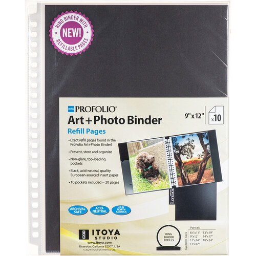 Itoya Profolio Art and Photo Refill Pages (9 x 12