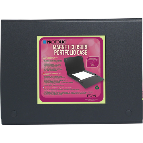 Itoya ProFolio Magnet Closure Portfolio Case (Black 8.5 x 11
