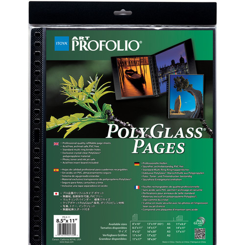 Itoya Art Profolio PolyGlass Pages PR-9-12 B&H Photo Video