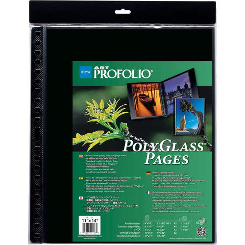 Itoya ProFolio PolyGlass Pages 11-3/4" x 16-1/2" 10 sheets -CR-12