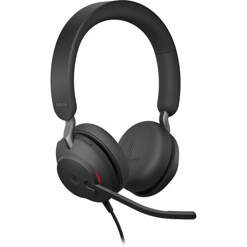 Jabra Evolve2 40 SE Stereo Wired On-Ear Headset (Unified Communications USB-C Black)