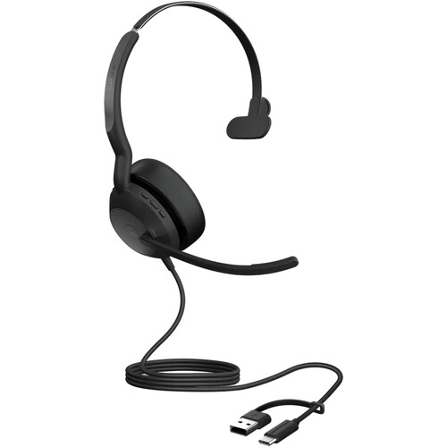 Jabra Evolve2 50 Mono Wired USB-C/A and Bluetooth Headset (Microsoft Teams)