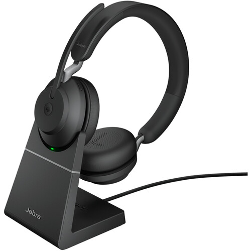 Jabra Evolve2 65 Stereo Wireless On-Ear Headset with Stand (Microsoft Teams USB Type-C Black)