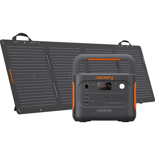Jackery Explorer 1000 v2 Portable Power Station with 100W Mini Solar Panel