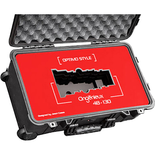 Jason Cases Pelican Case for Angenieux Optimo Style 48-130mm Lens (Red Overlay)