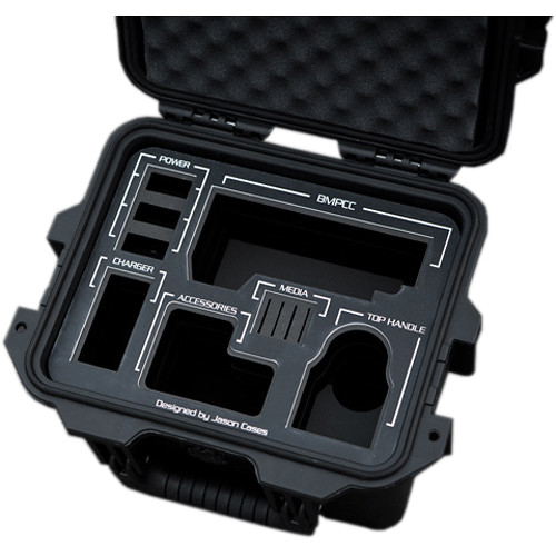 Jason Cases Hard Case with Custom Foam for Blackmagic Design Pocket Cinema Camera (Black Overlay)