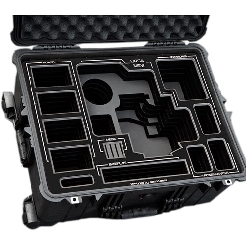 Jason Cases Hard Case with Custom Foam for Blackmagic Design URSA Mini Camera (Black Overlay)