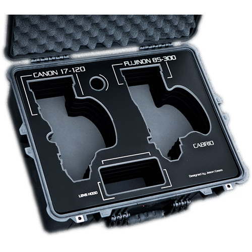 Jason Cases Protective Case for Canon 17-120mm & Fujinon 85-300mm Lenses (Black Overlay)