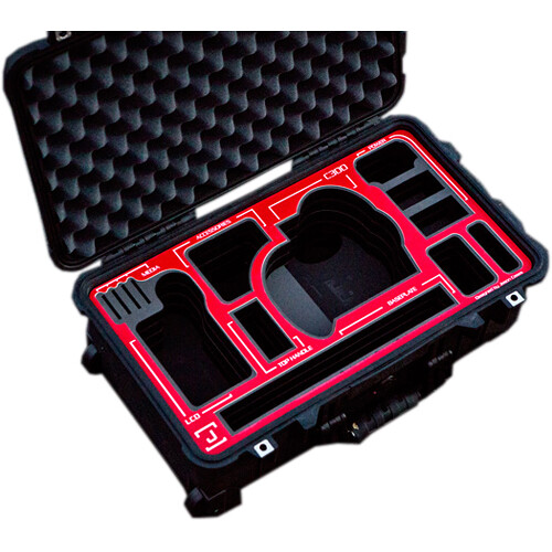 Jason Cases Hard Travel Case for Canon C300 Camera (Red Overlay)