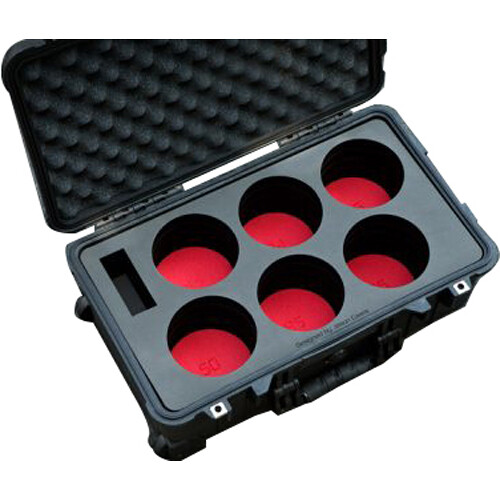 Jason Cases Hard Case with Foam Insert for Set of 6 Canon CN-R Lenses