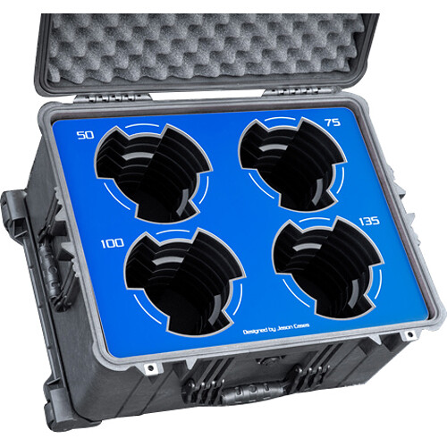 Jason Cases 4-Lens Wheeled Hard Case for Cooke S7i Primes (Blue Overlay)