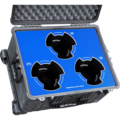Jason Cases 3-Lens Wheeled Case for Cooke S7i Primes (Blue Overlay)