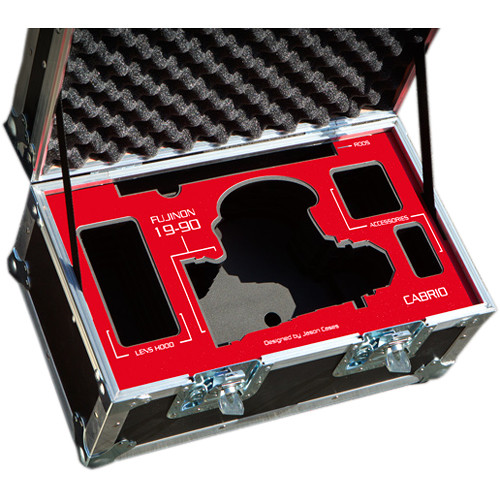 Jason Cases Protective Case for Fujinon 19-90mm T2.9 Cabrio Hard Lens (Red Overlay)