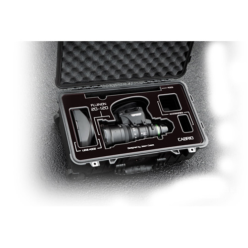 Jason Cases Protective Case for Fujinon 20-120mm T3.5 Cabrio Lens (Black Overlay)