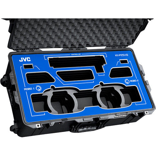 Jason Cases Hard Case with Foam Insert for 2 JVC KY-PZ540 Robos & Controller