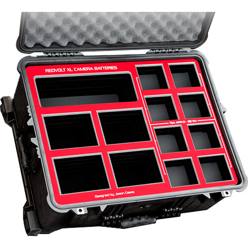 Jason Cases RED REDVOLT XL Battery and Charger Case