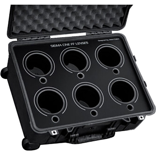 Jason Cases Sigma Cine FF Prime 6-Lens Case with Black Overlay