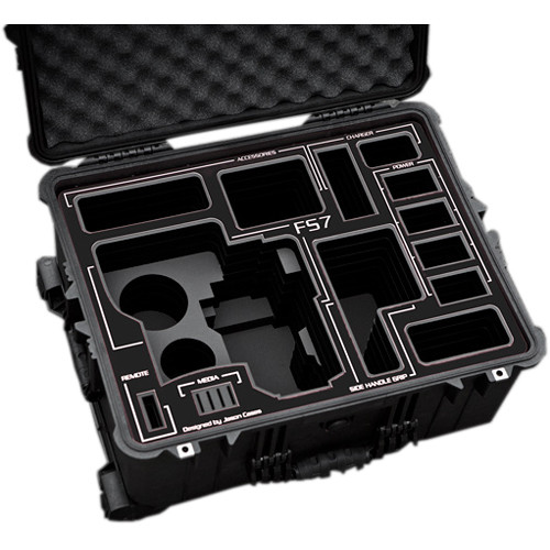 Jason Cases Hard Rolling Case for Sony FS7 Camera (Black Overlay)