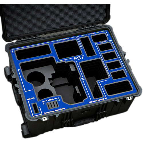 Jason Cases Hard Rolling Case for Sony FS7 Camera (Blue Overlay)