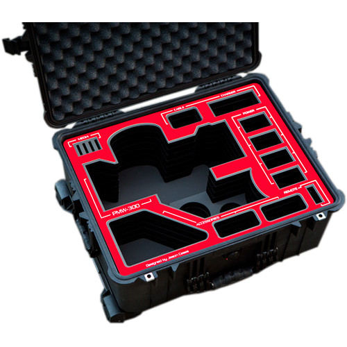 Jason Cases Hard Case for Sony PMW-300 Camera Kit (Red Overlay)
