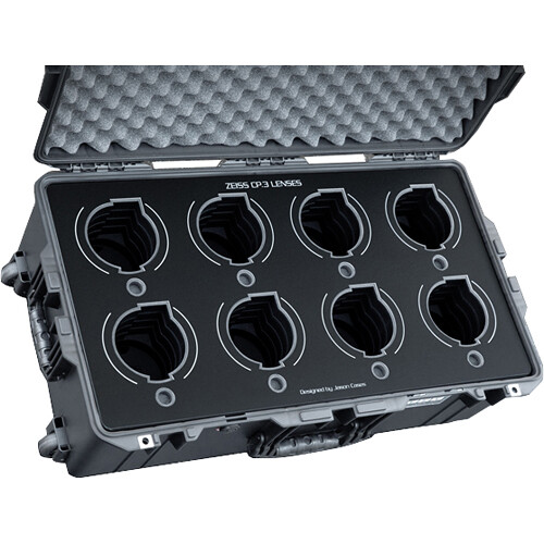 Jason Cases Wheeled Case for Set of 8 Zeiss CP3 Lenses